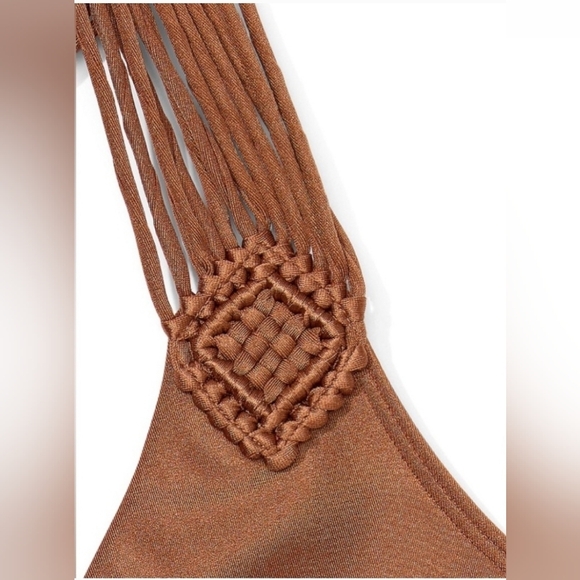 Victoria's Secret Swim VS Archives Swim Macrame Fringe Monokini One-Piece XS - Picture 4 of 8